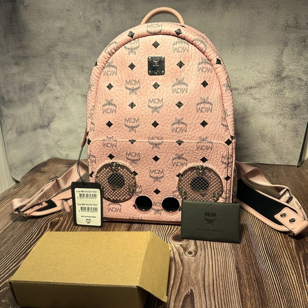 MCM 2024 Pink Speaker Leather Backpack WizPak NWT Rare​​​